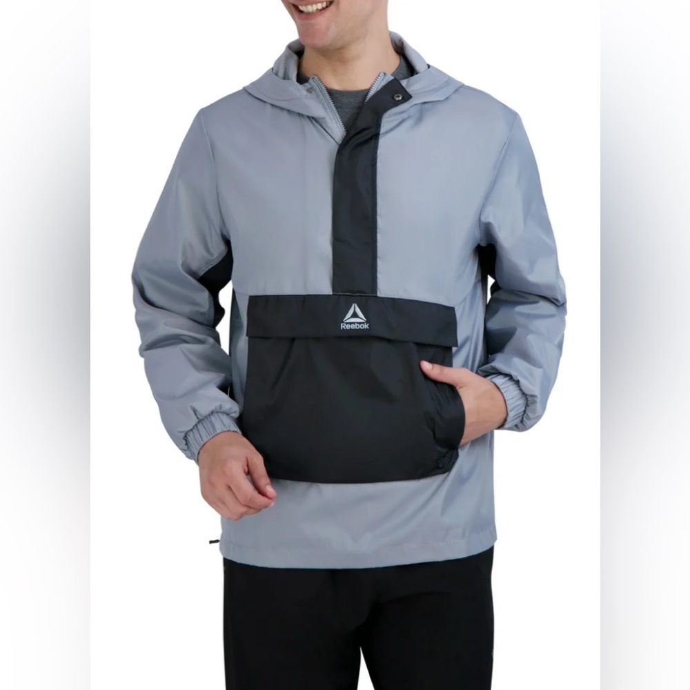 Reebok Men's Gray and Black Jacket